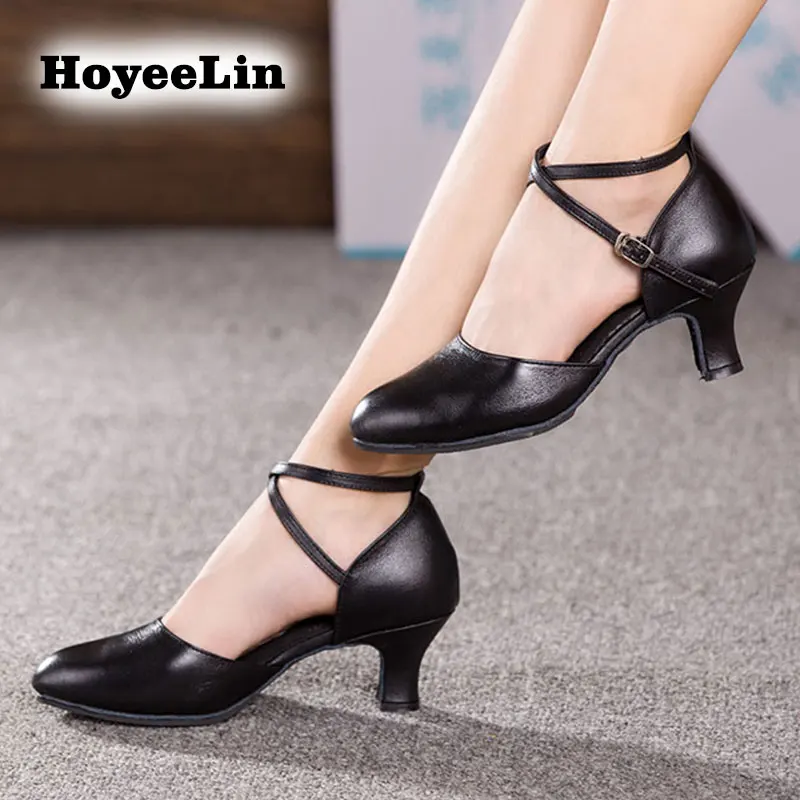Женские кожаные туфли для танго и фламенко HoYeeLin современные танцевальные с