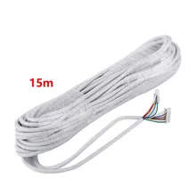 15M 2.54*6P 6 wire cable for video intercom Color Video Door Phone doorbell wired Intercom cable