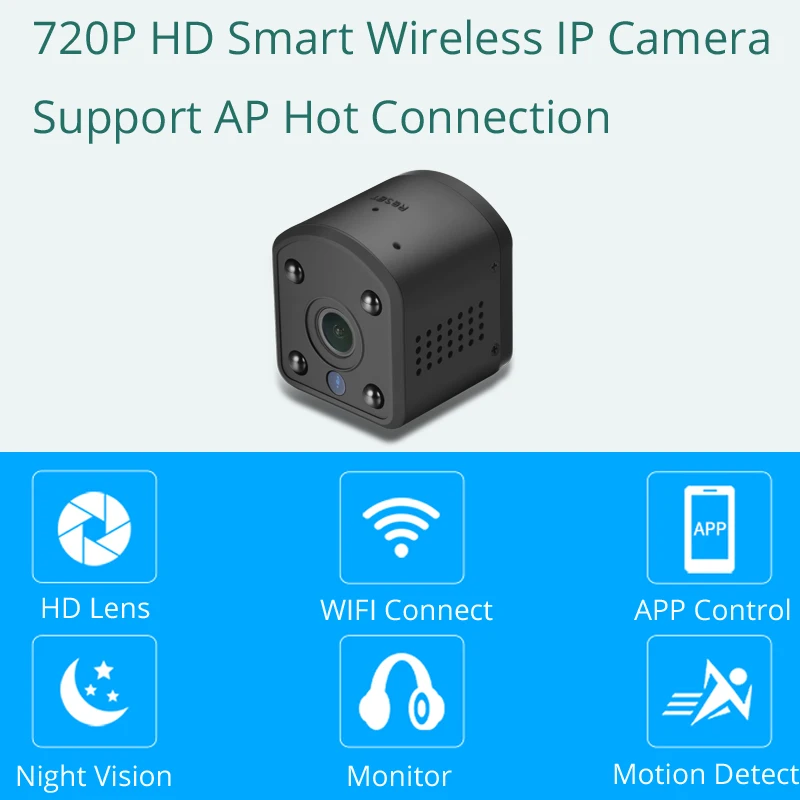 Беспроводная мини камера видеонаблюдения 720P HD Wi Fi|Камеры видеонаблюдения| |