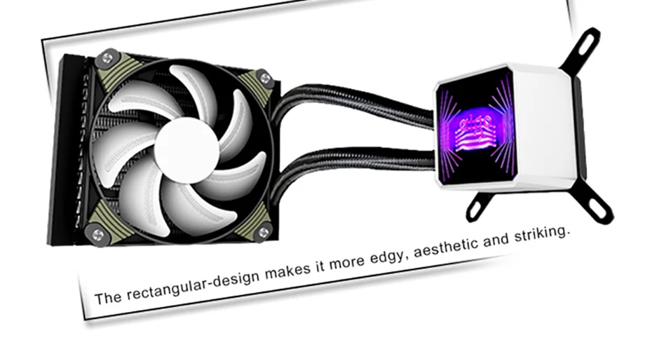 Aigo радиатор водяного охлаждения процессора RGB Жидкий чехол для компьютера кулер cpu тихий 3Pin кулер водяного охлаждения LGA 775/115x/AM2/AM3/AM4