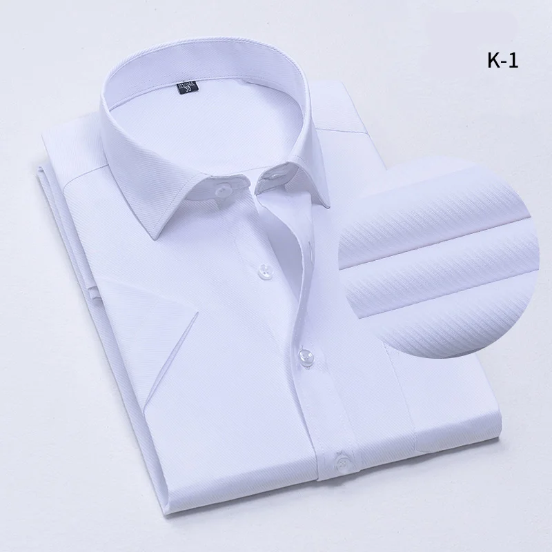Aoliwne 2020 brand men short dress sleeve shirt purple smart casual summer shirts flannel high quality Blouse shirt Social Shirt