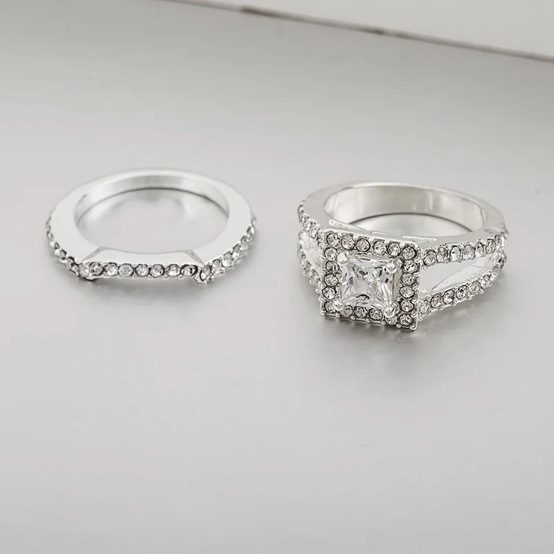 2 шт./компл. из Echte чистое серебро Цвет CZ Кристалл Корона Свадебные возлюбленные