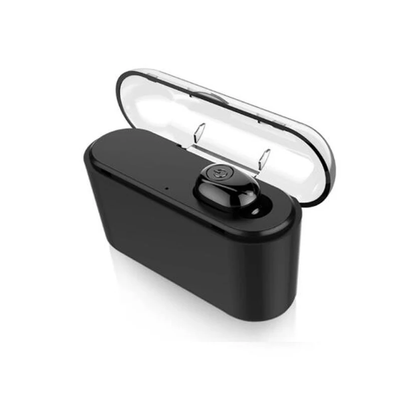 single black X8 TWS Bluetooth Earphone Mini Wireless Bluetooth Headset 5D Stereo Sports Waterproof Earphone with 2200mAh Charging box Earbuds - Цвет: single black