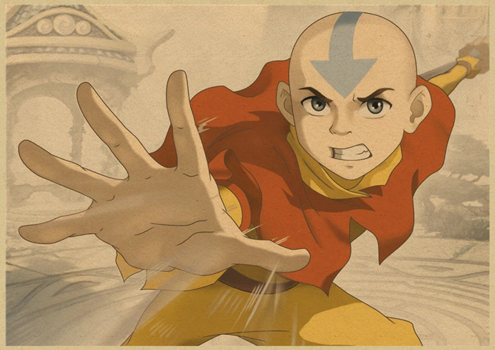 Аватар Последний Airbender Aang Katara мультфильм крафт-плакаты и печать настенная живопись Настенная картина для гостиной домашний декор - Цвет: Сливовый