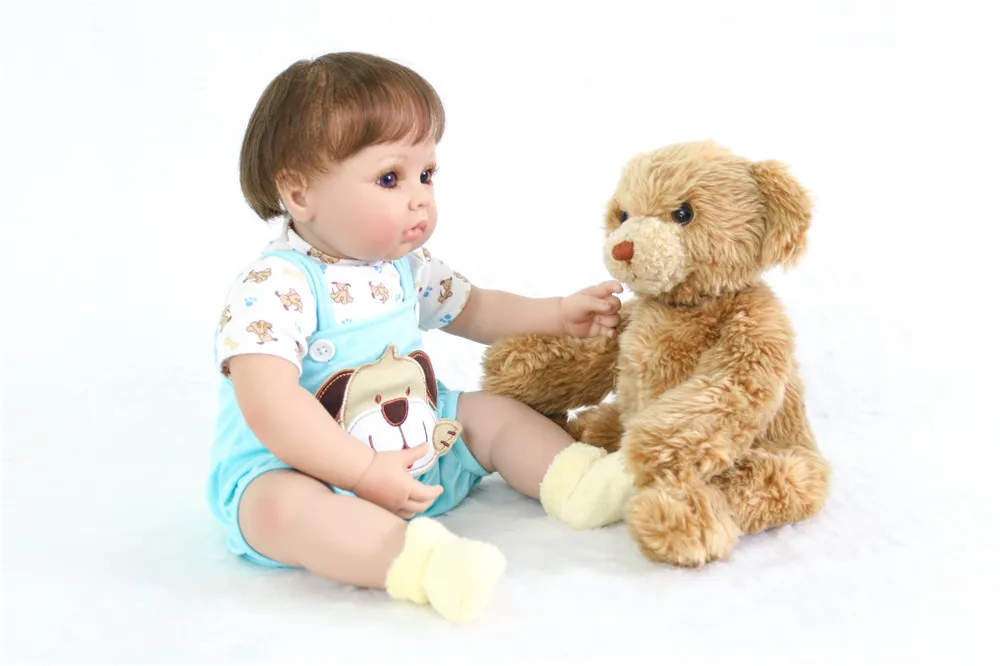 Кукла npk с плюшевой куклой 51 см силиконовые куклы reborn Одежда милый нагрудник BeBe