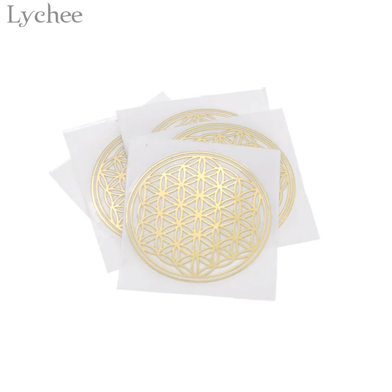 Lychee, 5 шт., сделай сам, медный Скрапбукинг, геометрический оргонит, энергетическая башня, материал, сделай сам, рукоделие, скрапбукинг, наклейка - Цвет: 4