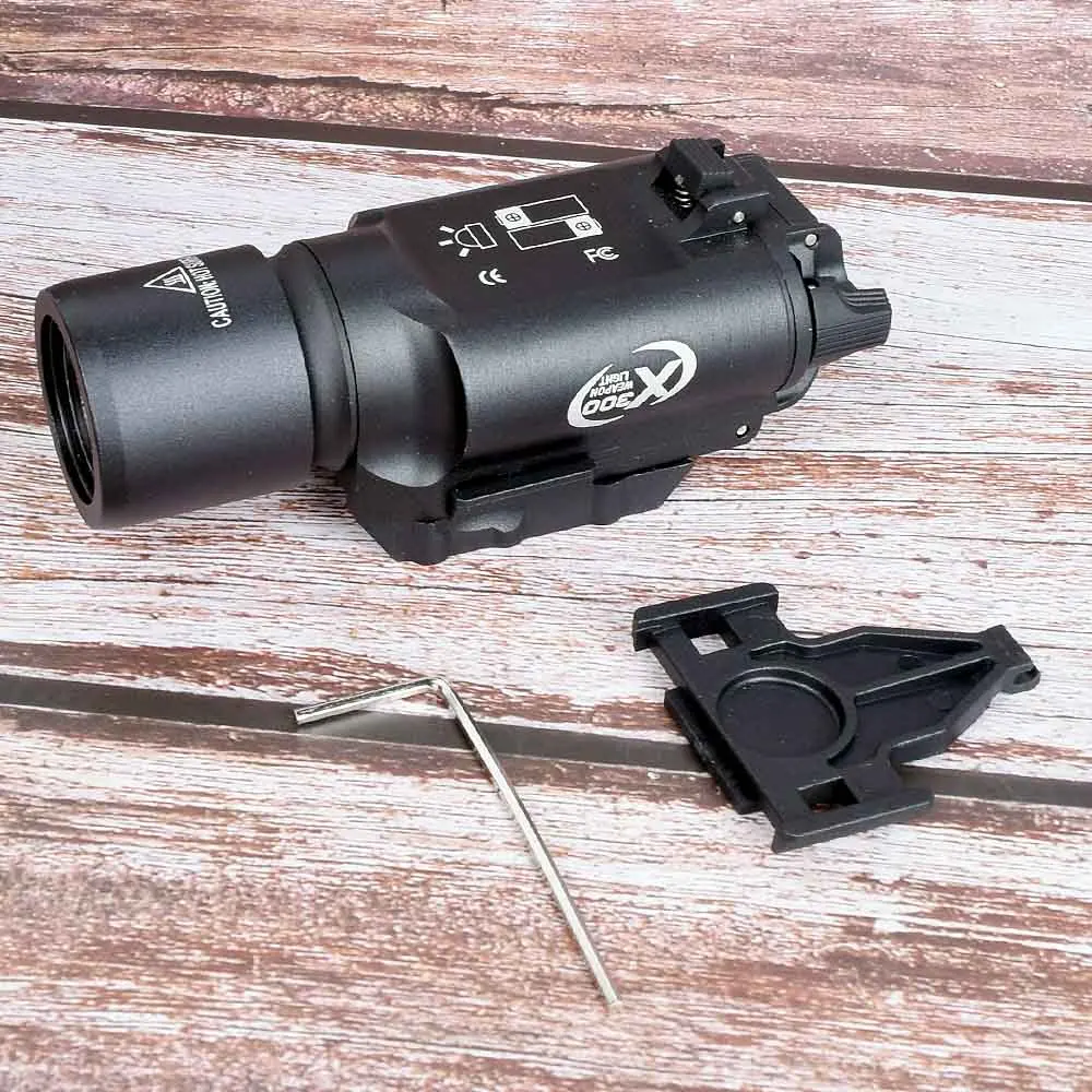 Hunting sight Tactical X300 LED Weapon Light Pistol Lanterna Airsoft Flashlight with Picatinny Rail for | Спорт и развлечения