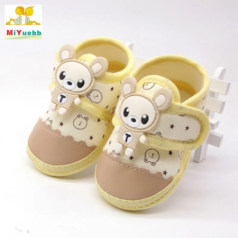 

New Newborn baby boys girls cute Bear toddler slippers cotton warm cotton wool bed first walk shoes XZ16