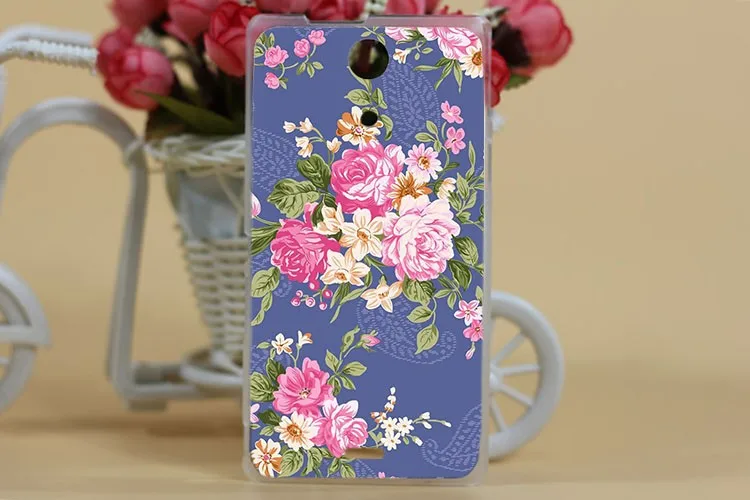 Чехол с красочным принтом для sony Xperia ZR M36H C5502 C5503, защитный чехол с изображением розового дерева для sony ZR M36h, верхний чехол