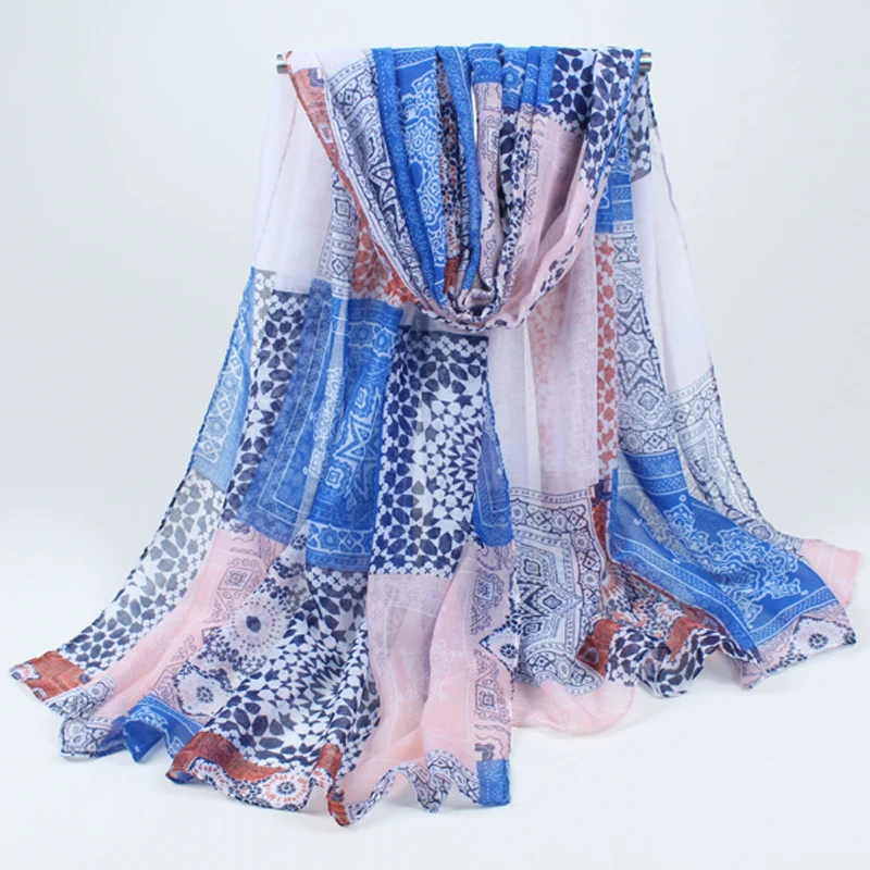 New Fashion Trendy Bohemian Women's Long Print Scarf Wrap Ladies Shawl Girl Large Pretty Tole 6 Styles шарф зимний |