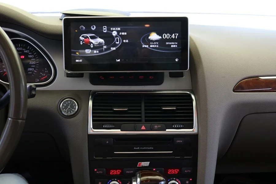 Сенсорный экран автомобиля Android 8,0 радио плеер Подходит для Audi Q7 2005-2010 мультимедиа Восьмиядерный Gps навигация Bluetooth с MMI меню