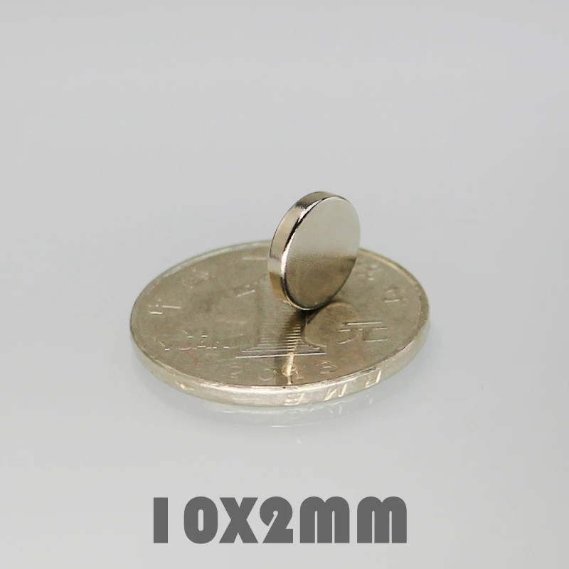 50/100/200 шт 10x2 мм неодимовый сильный магнит круглый N35 10*2 поисковый редкоземельный