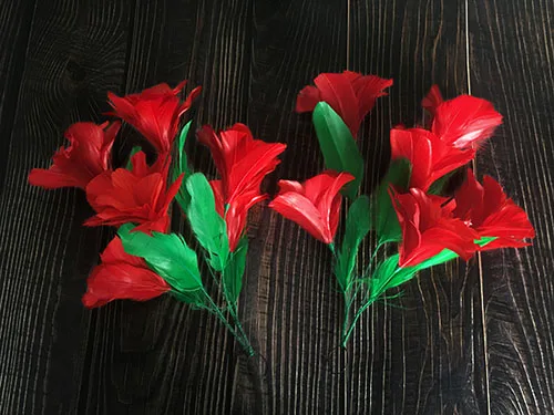 Появляющиеся букеты и изменяющие цвет цветы Волшебные трюки палочка в перо букет