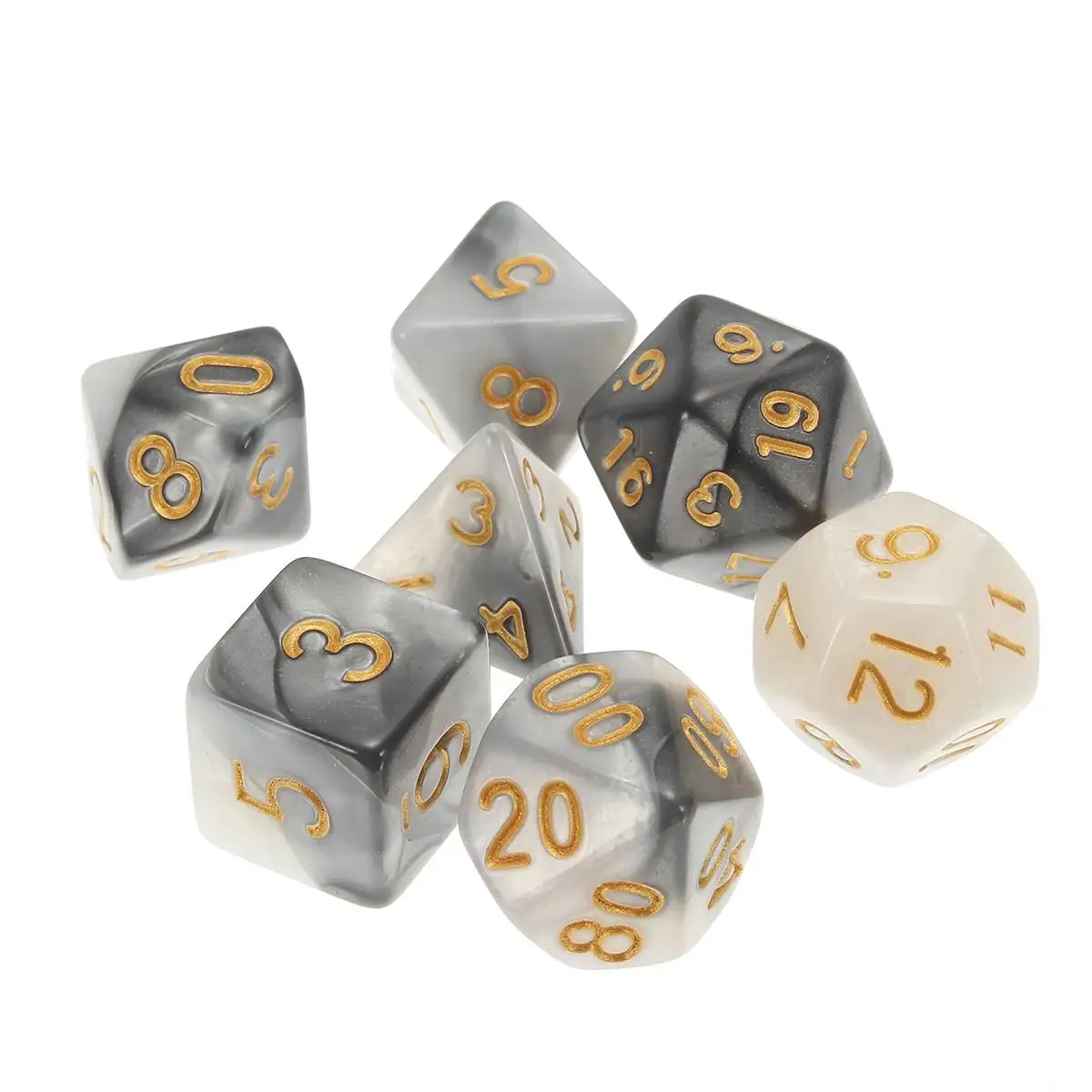 42 шт многогранные кости набор D20 D12 D10 D8 D6 D4 аксессуары для настольной игры+ 6 мешков для DND RPG MTG ролевые игры