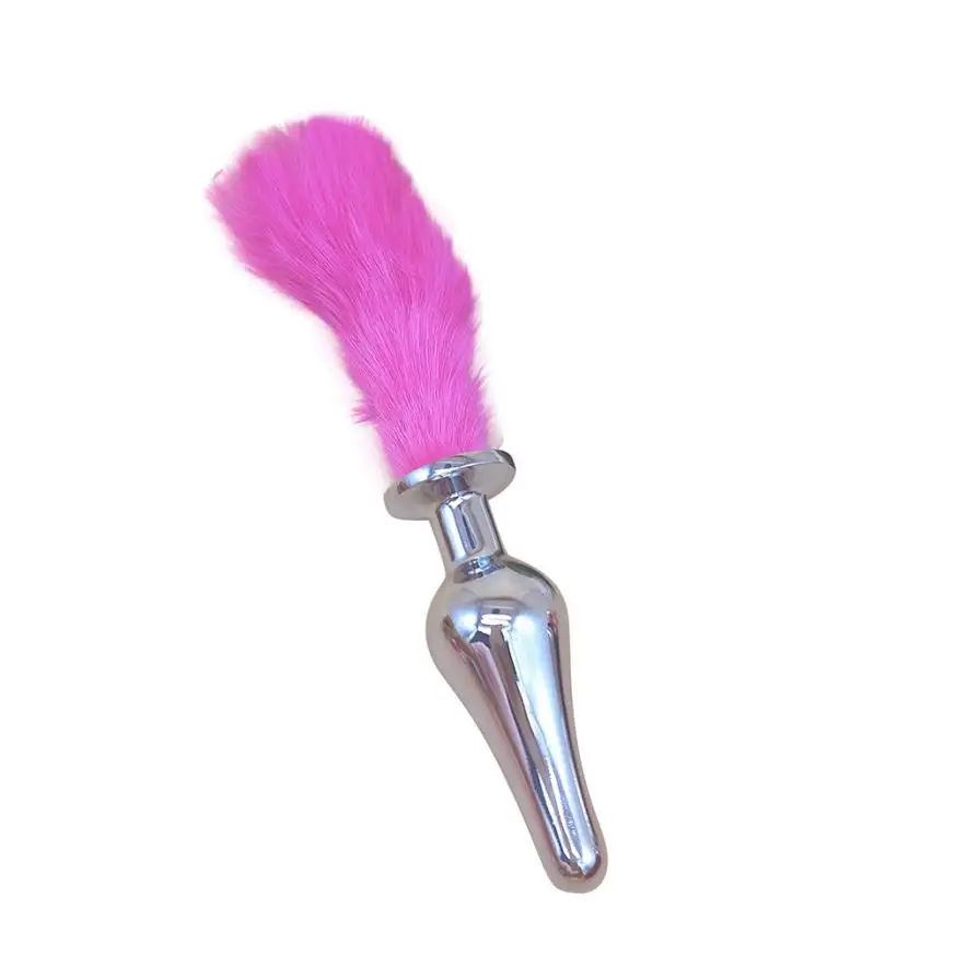 2018 Горячая короткая Анальная пробка из алюминиевого сплава лисий хвост