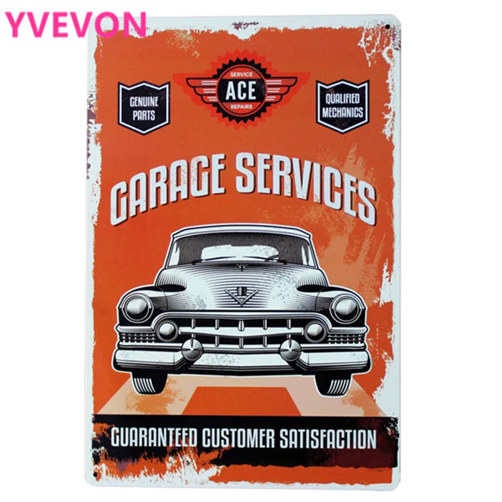 Металлическая Жестяная Табличка для гаража винтажная пластина украшения