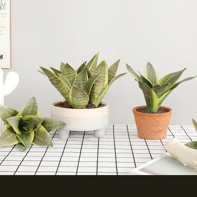 Искусственное растение Sansevieria 21 25 см искусственная трава большие листья 6/8/11