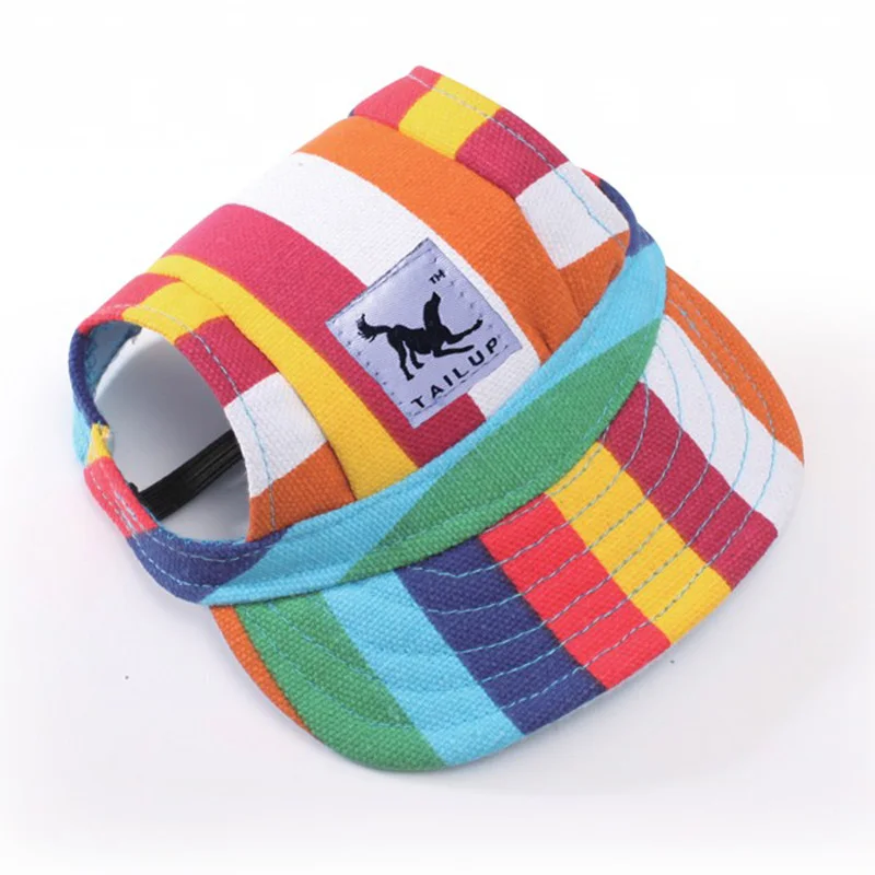 TAILUP Dog Hat with Ear Holes, Breathable Oxford Cloth Summer Baseball Cap for Small Pets, Model PY0017 image 3