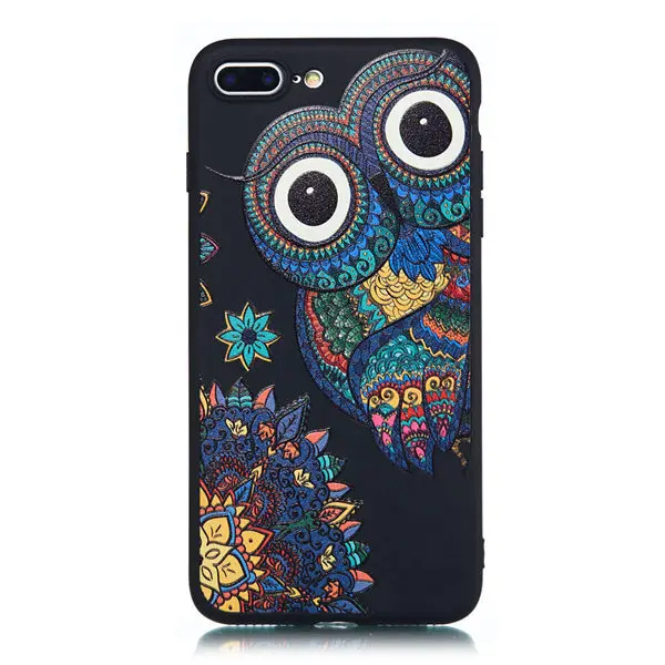 Чехол для iPhone 8 Plus с рисунком совы, чехол для iPhone 6, 6 s, 7, 8 Plus, 5, 5S, SE, X, XS, MAX, XR, животный узор, мягкий чехол из ТПУ - Цвет: Owl