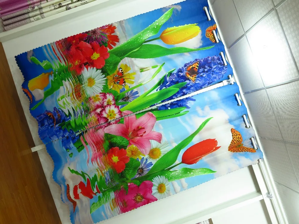 Фотостудия Бабочка Искусство в цветах гиацинт Подсолнух 3d ткань занавески для