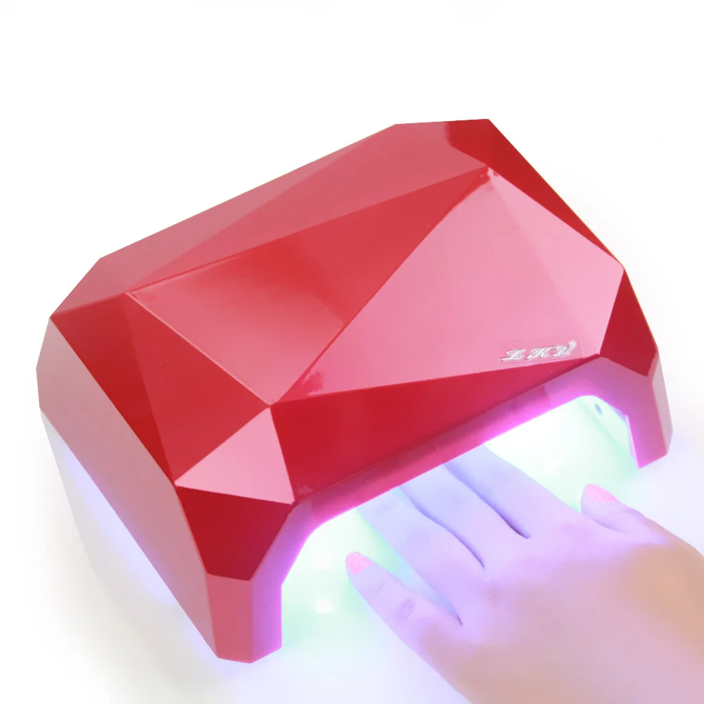 LKE 24 Вт УФ лампы для ногтей барабан светодио дный лампа гель Сушилка Diamond Форма