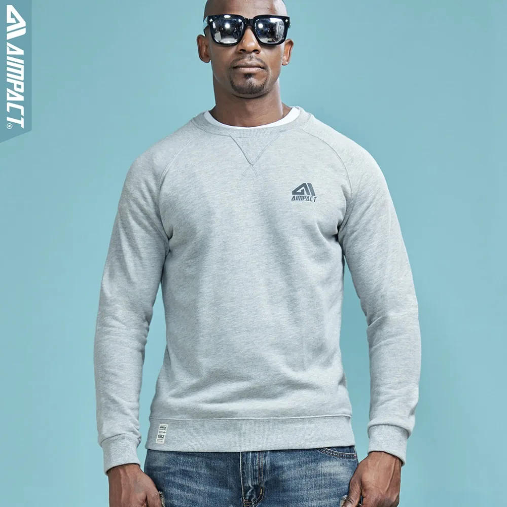 Мужской хлопковый свитер AIMPACT Осенний Повседневный с длинным рукавом и капюшоном