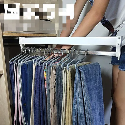 Верхнее Крепление выдвижной шкаф для одежды вешалка для куртки подвесная стойка бар шарикоподшипник горка сверхмощный