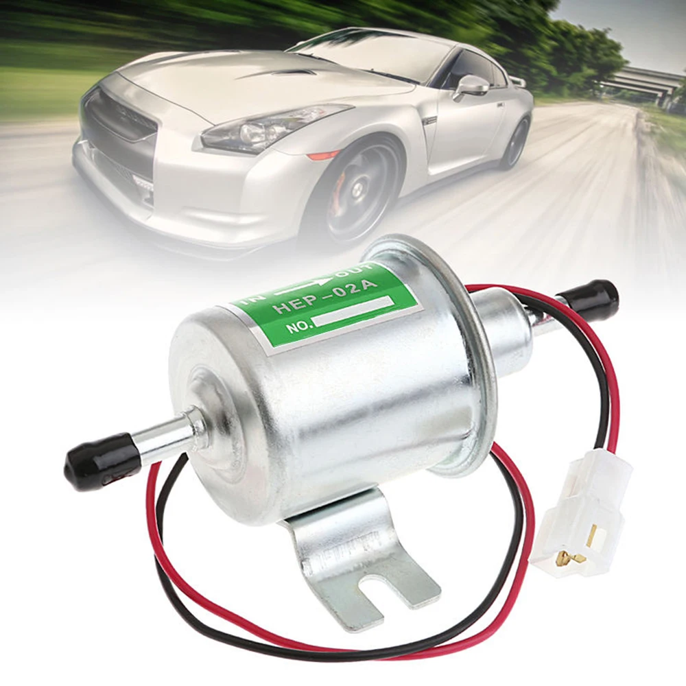 Universal Metal Solid Gasoline Petrol 12V Inline Vehicle Electric Fuel Pump HEP-02A Low Pressure for Nissan Mazda Toyota | Автомобили и
