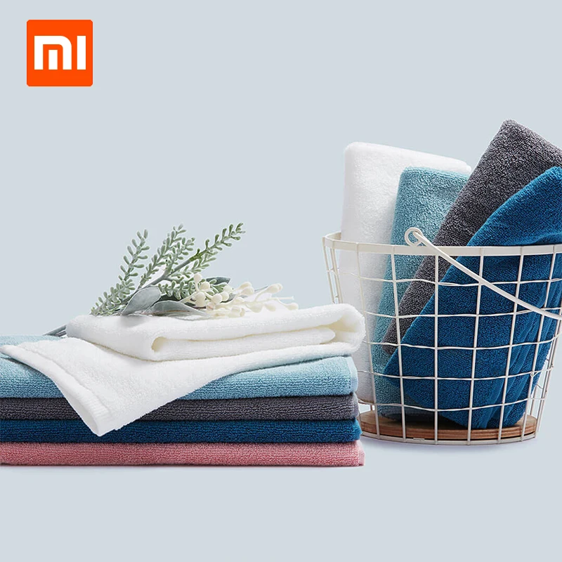 Полотенце XIAOMI Mijia 32x70 см 100% хлопок 5 видов цветов водопоглощающая ванна мягкие