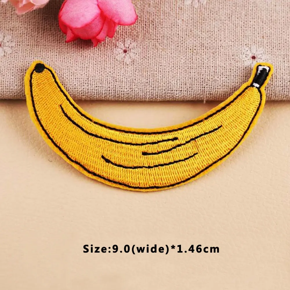 DIY Фрукты Вышивка Патчи утюгом на куртке подкладка панк мотоцикл милая Мода