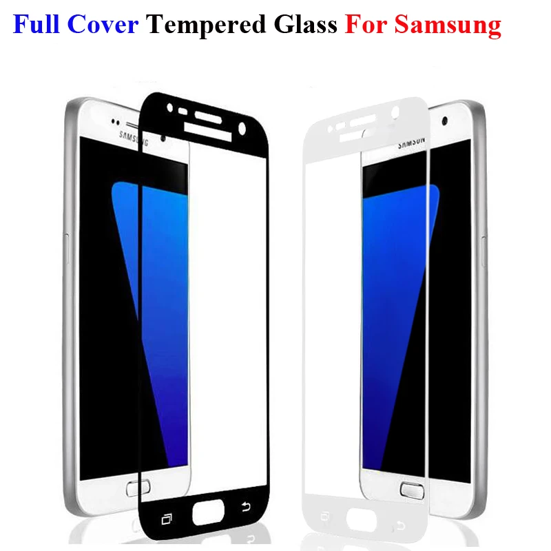 Full Cover Toughened Protective Film Tempered Glass For Samsung Galaxy A5 A7 2017 S3 S4 S5 S6 S7 Note 2 4 5 Screen Protector | Мобильные