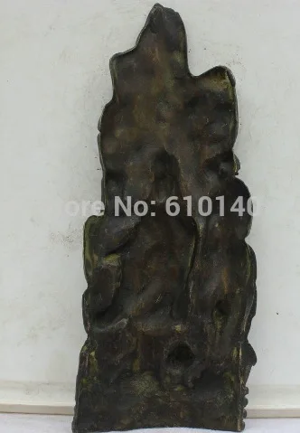 Китайский Буддизм Бронзовый Свинка Стенд Кван-инь Гуань Инь Богиня Бамбуковый