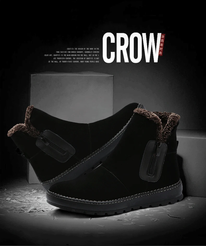 MYCOLEN/Зимние Теплые Оригинальные дизайнерские мужские зимние ботинки; Черная мужская теплая обувь ручной работы; мужские ботильоны на шнуровке; Botines Hombre
