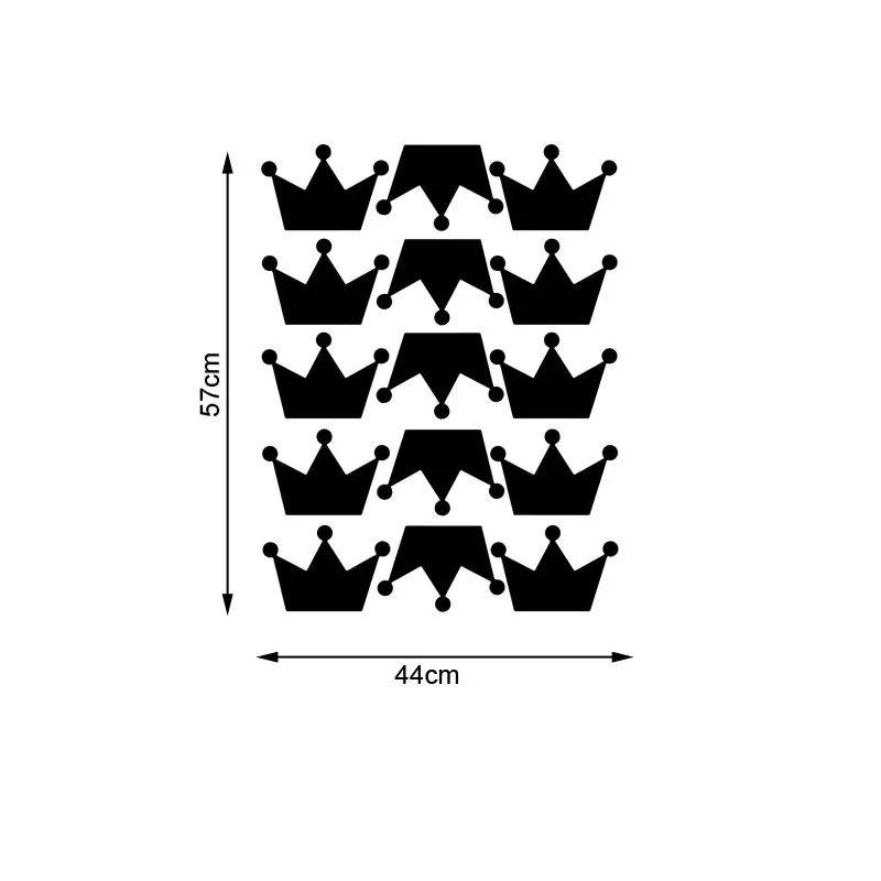 15 шт./компл. виниловые наклейки на стену в форме маленькой короны принцессы для