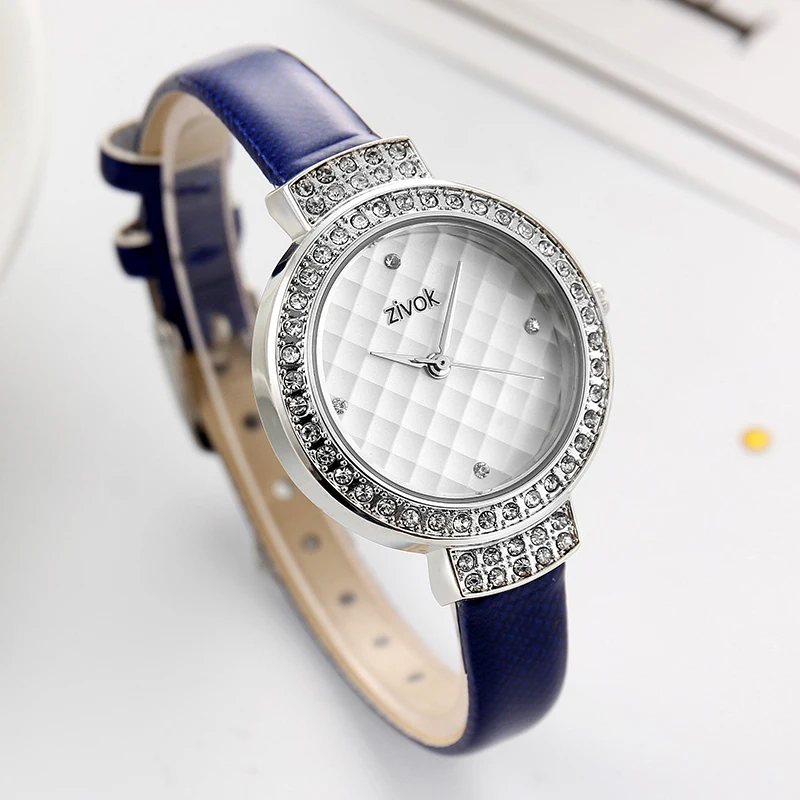 Zivok модные женские часы браслет Relogio Feminino красный кожаный ремешок для влюбленных
