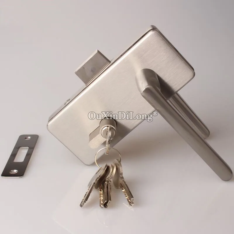 Новинка 1 шт. одиночные стеклянные дверные замки из нержавеющей стали стеклянный