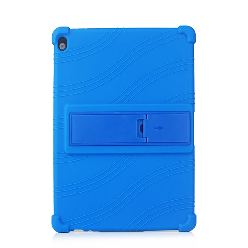Мягкий силиконовый чехол с подставкой для Lenovo Tab M10 TB-X605F/N/L P10 TB-X705F/L Чехол + пленка