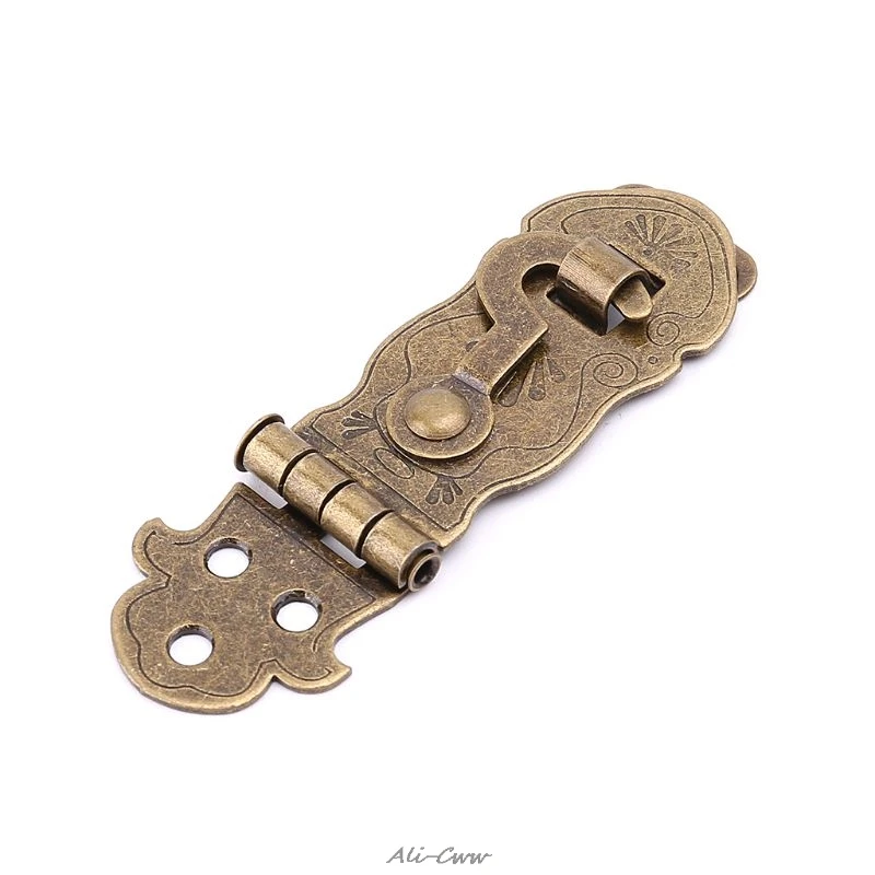 Bronze Tone Wooden Box Toggle Lock Vintage Metal Buckle Antique Hasp Latch | Обустройство дома