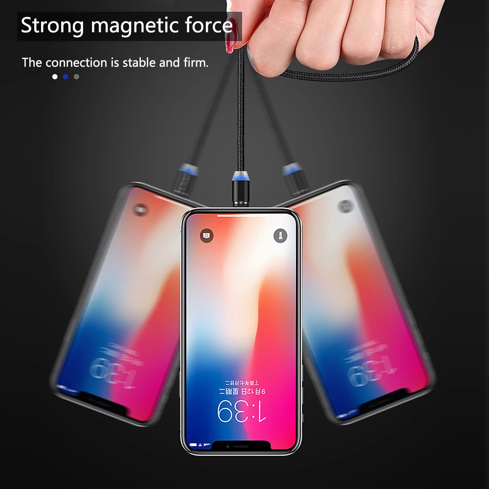 3 в 1 магнитные кабели для type C/Micro usb/iphone xs max кабель мобильного телефона магнит