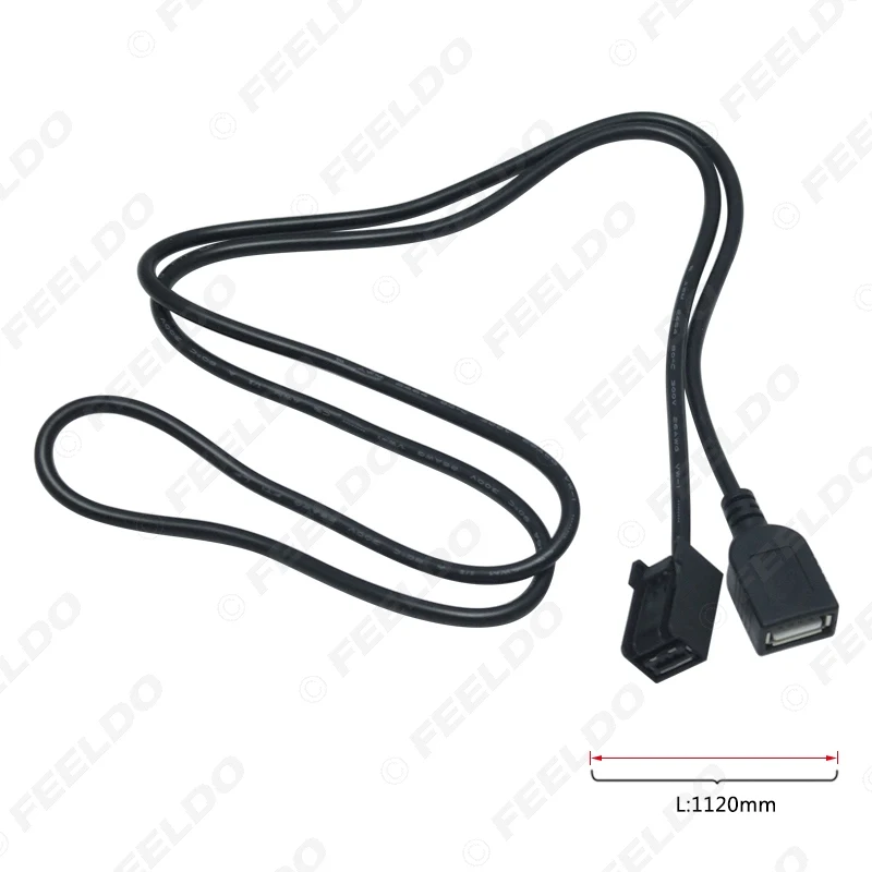 Автомобильный AUX USB Кабель-адаптер FEELDO штекер женский порт Удлинительный провод