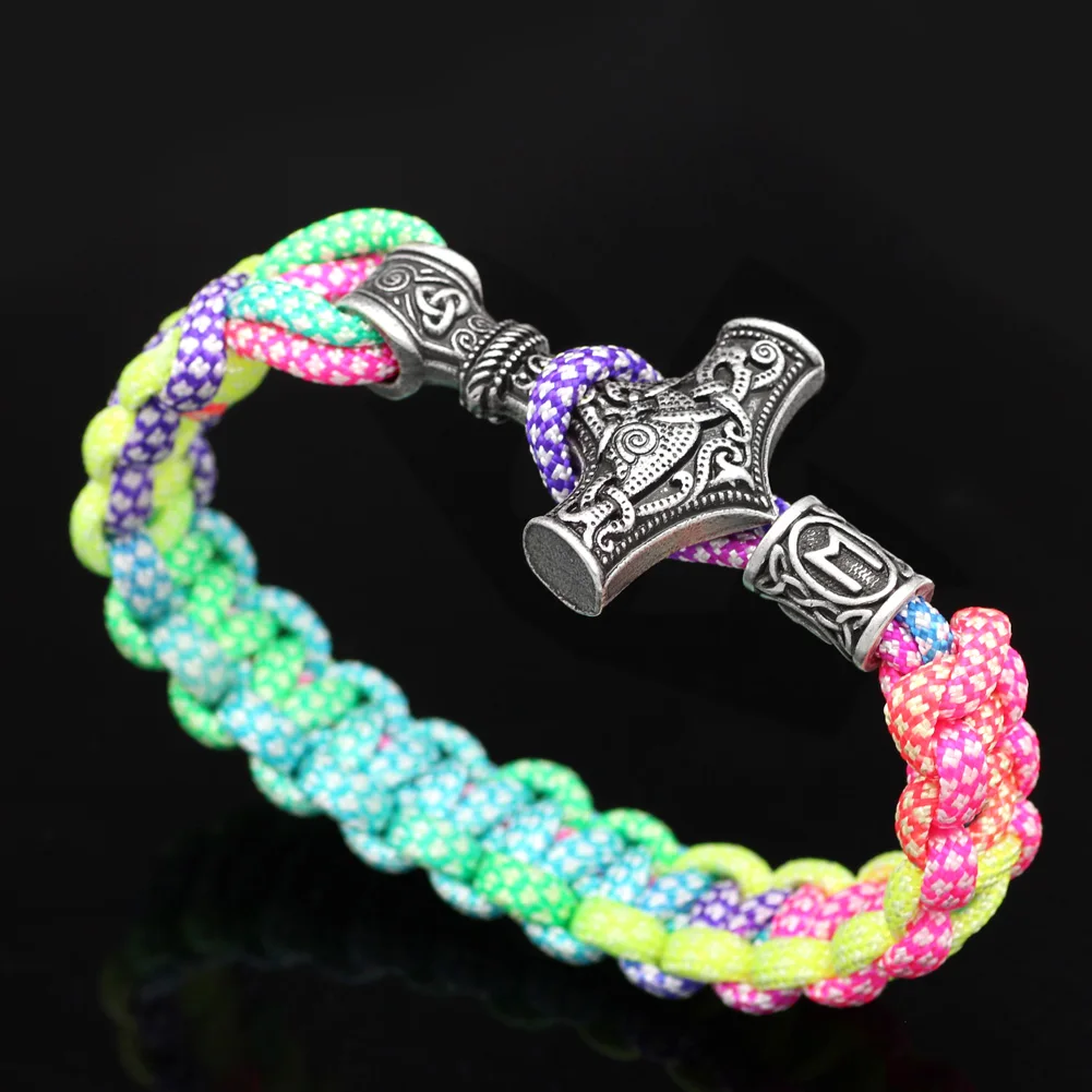 Норвежский викинг Молот Тора мьельнир из Паракорда амулеткельтские руны амулет