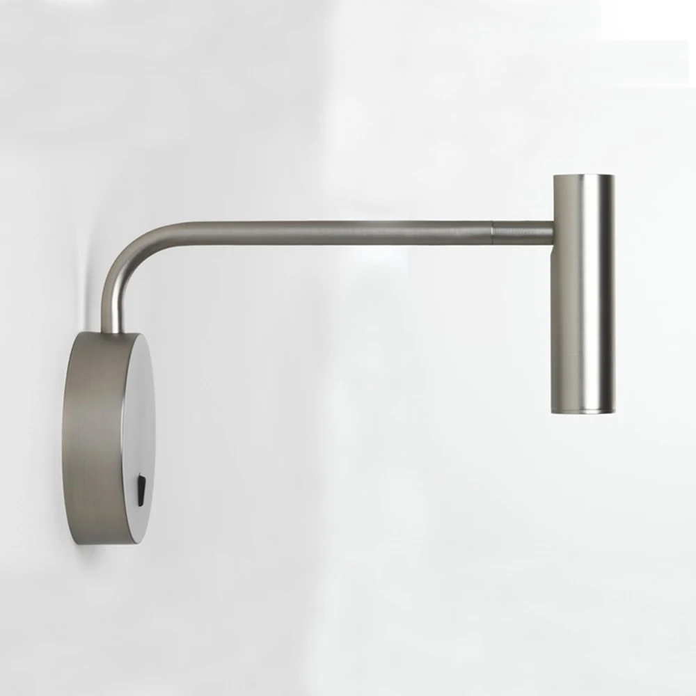 Satin nickel ZEROUNO, современный светодиодный настенный светильник, лампа для чтения на кровать, светодиодный светильник, 120лм Cree, настенный светильник, 4000 K, 100-240 В, светильники - Цвет абажура: Satin nickel