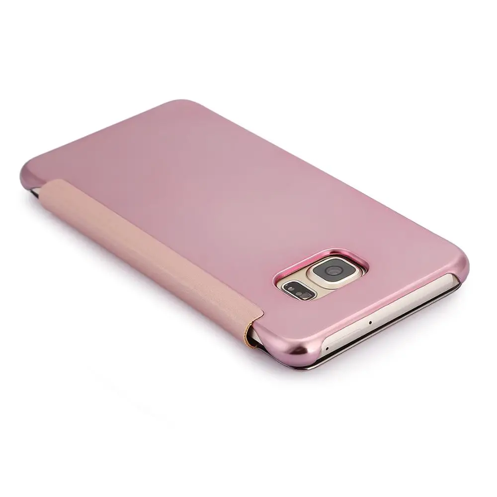 Новый флип чехол для телефона с умным зеркалом Samsung Galaxy S6 Edge Plus прозрачный задней