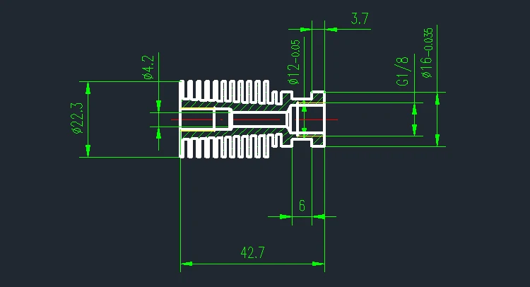 E3D V6 Hotend XCR3D 3d принтер экструдер части 0,4/1,75 мм j-головка дистанционного управления 12 в 24 В