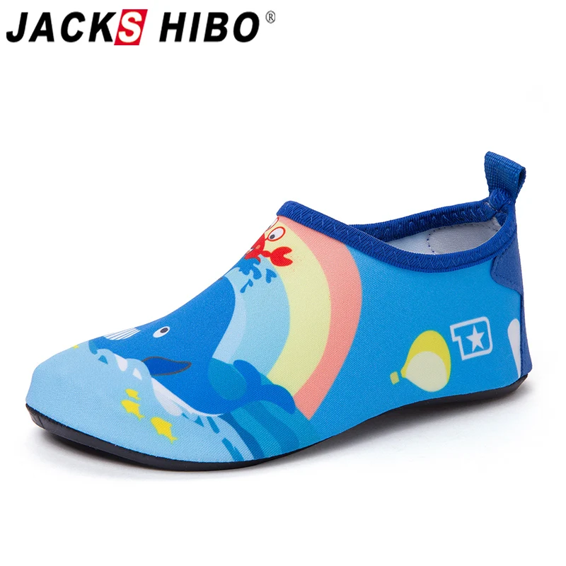 

Детские носки для воды JACKSHIBO, летняя детская пляжная обувь для бассейна, милые Мультяшные носки для воды на плоской подошве, Детская уличная обувь для плавания, 2021