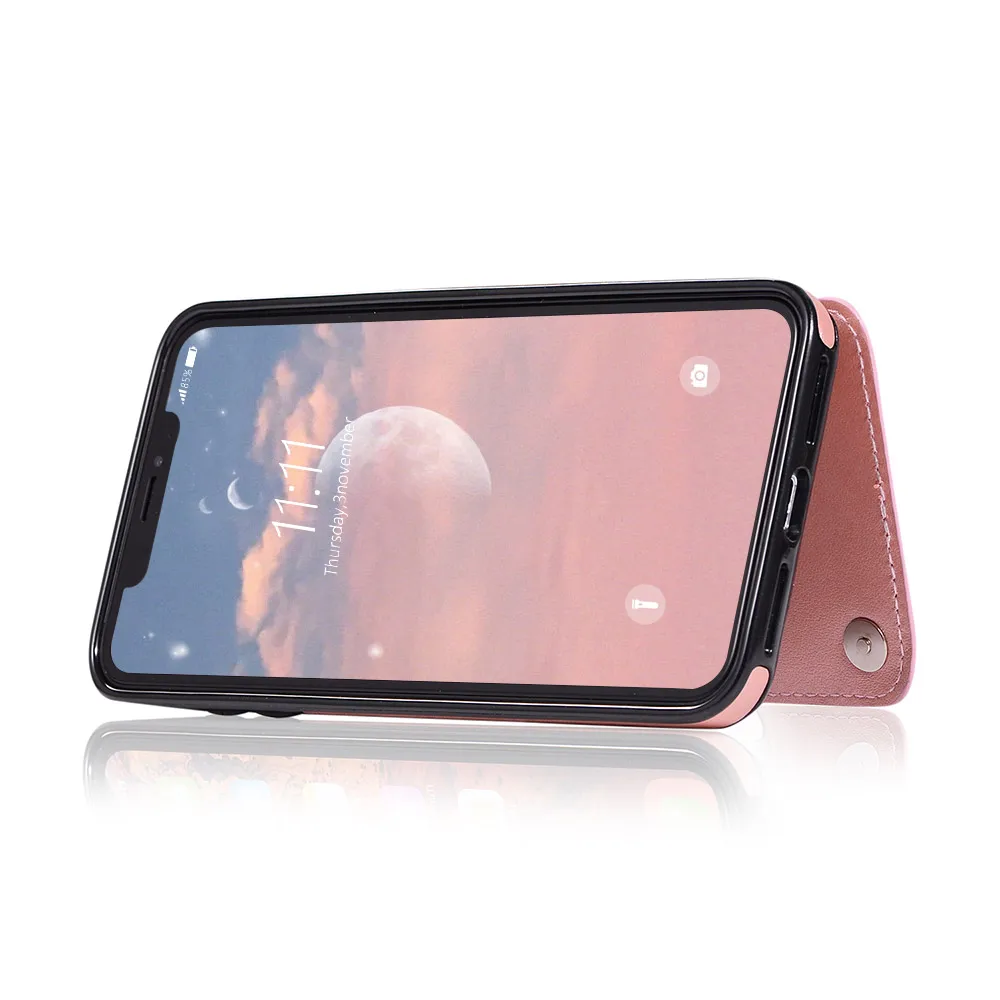 Чехол KISSCASE из искусственной кожи в стиле ретро с отделением для карт iPhone 7 8 6S 6 Plus XR