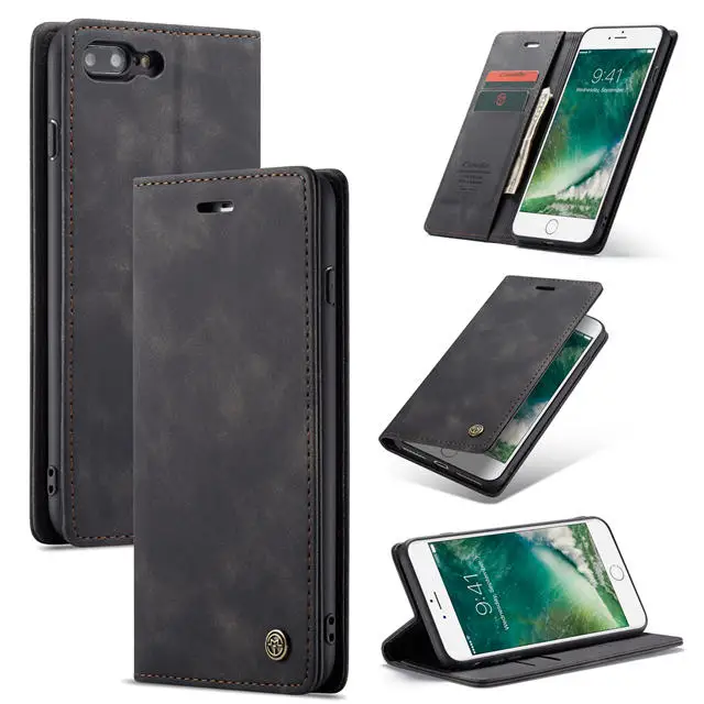 Для iphone 6 6s 7 8 plus чехол с откидной магнитной крышкой чехол для нового iphone 11 Pro Max Xs max Xr X класса люкс из искусственной кожи чехол-бумажник чехол с флип-стойкой