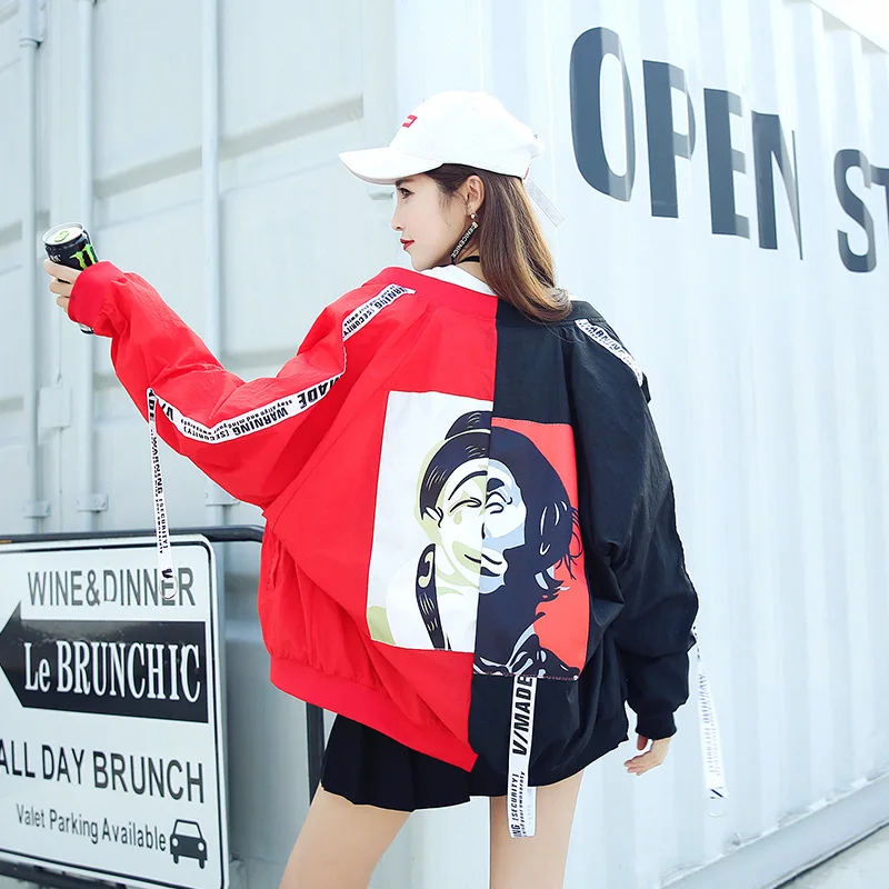 

Women Jacket Coat Thin Jacket Women Hip Hop Jackets USA Size S-XXL