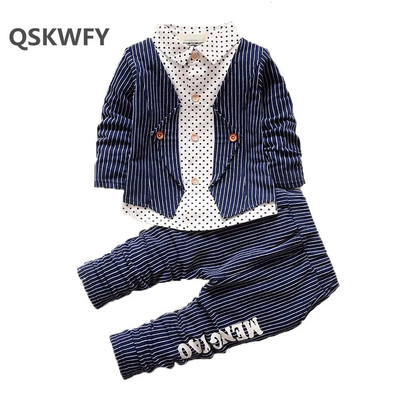 Комплекты осенней одежды для маленьких мальчиков розничная продажа Модный