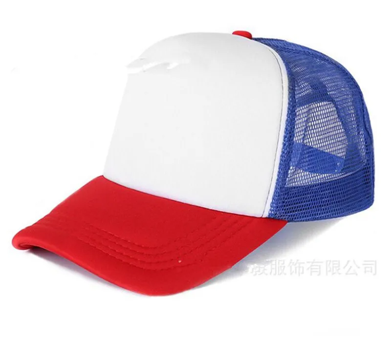 Red white and blue 5 шт./партия, летние мужские повседневные сетчатые бейсболки для взрослых, с принтом «сделай сам», индивидуальный дизайн логотипа, бейсболки, кепки, кепки, пляжные бейсболки - Цвет: Red white and blue